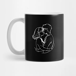 Fingerprint Kiss - I Love My Valentine Mug